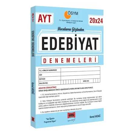 Yargı AYT Hocaların Gözünden 20x24 Edebiyat Denemeleri