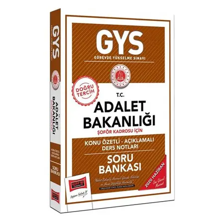 Yargı GYS Adalet Bakanlığı Şoför Kadrosu İçin Konu Özetli Soru Bankası