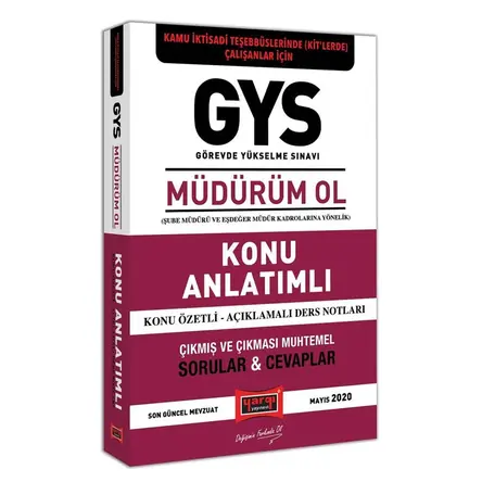 Yargı GYS Kamu İktisadi Teşebbüslerinde (KİT’lerde) Çalışanlar İçin MÜDÜRÜM OL Konu Anlatımlı