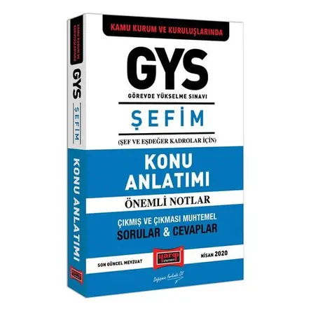 Yargı GYS Kamu Kurum ve Kuruluşlarında ŞEFİM Konu Anlatımı