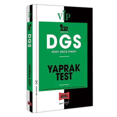 Yargı Yayınları 2022 VİP DGS Yaprak Test