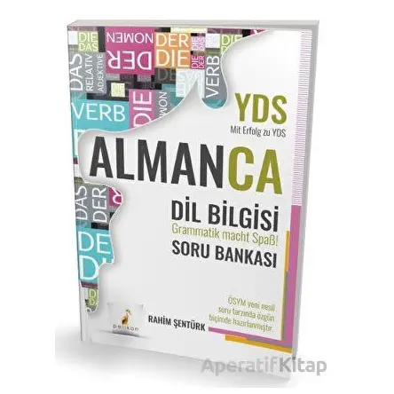 YDS Almanca Dil Bilgisi Soru Bankası - Rahim Şentürk - Pelikan Tıp Teknik Yayıncılık