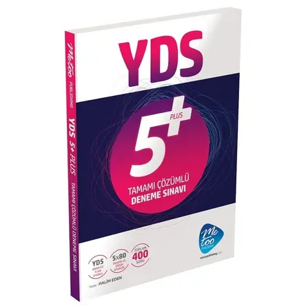 YDS Plus 5 li Tamamı Çözümlü Deneme Sınavı Me Too Publishing