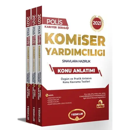 Yediiklim 2021 Komiser Yardımcılığı Sınavlarına Hazırlık Konu Anlatımlı Modüler Set