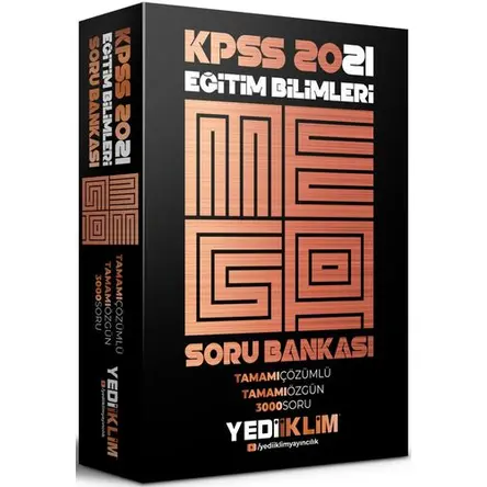 Yediiklim 2021 KPSS Eğitim Bilimleri Mega Çözümlü Soru Bankası