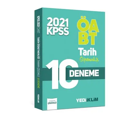 Yediiklim 2021 ÖABT Tarih Öğretmenliği Çözümlü 10 Deneme