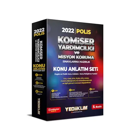 Yediiklim 2022 Komiser Yardımcılığı ve Misyon Koruma Sınavlarına Hazırlık Konu Anlatımlı Modüler Set