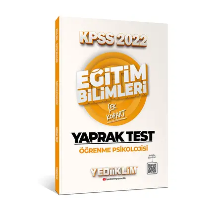 Yediiklim 2022 KPSS Eğitim Bilimleri Öğrenme Psikolojisi Çek Kopart Yaprak Test