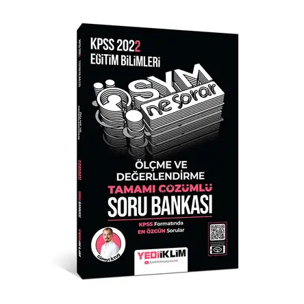 Yediiklim 2022 KPSS Eğitim Bilimleri Ösym Ne Sorar Ölçme ve Değerlendirme Çözümlü Soru Bankası