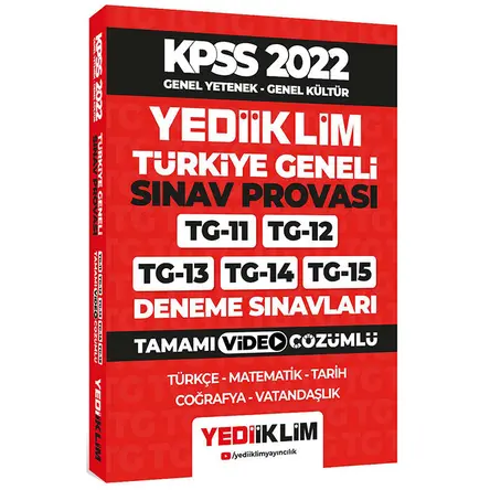 Yediiklim 2022 KPSS Genel Yetenek Genel Kültür Türkiye Geneli Tamamı Video Çözümlü Deneme Sınavları