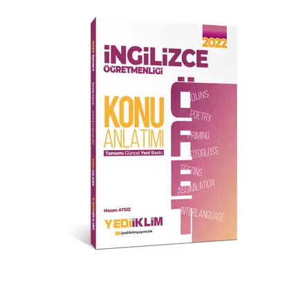 Yediiklim 2022 ÖABT İngilizce Öğretmenliği Konu Anlatımı