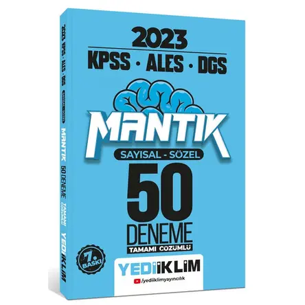 Yediiklim 2023 KPSS-ALES-DGS Sayısal Sözel Mantık Tamamı Çözümlü 50 Deneme