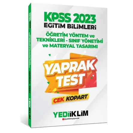 Yediiklim 2023 KPSS Eğitim Bilimleri Çek Kopart Yaprak