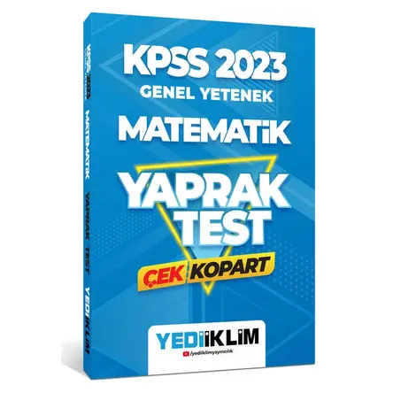 Yediiklim 2023 KPSS Genel Yetenek Matematik Çek Kopart Yaprak Test