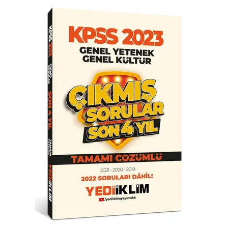 Yediiklim 2023 KPSS GY GK Son 4 Yıl Tamamı Çözümlü Çıkmış Sorular