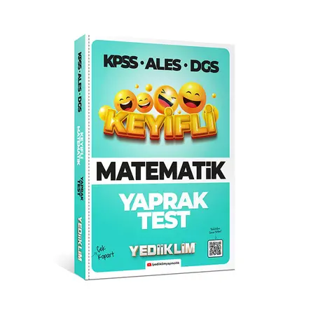 Yediiklim KPSS-ALES-DGS Keyifli Matematik Tamamı Çözümlü Çek Kopart Yaprak Test