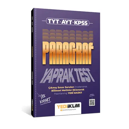 Yediiklim TYT-AYT-KPSS Paragraf Çek Kopart Yaprak Test