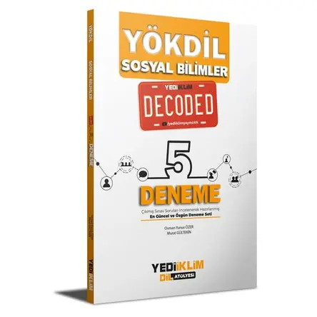 Yediiklim Yayınları YÖKDİL Sosyal Bilimler Decoded 5 Deneme