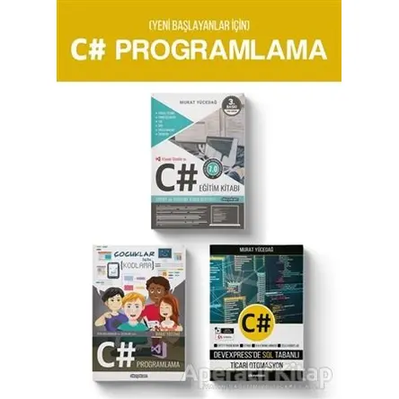 Yeni Başlayanlar için C# Programlama (3 Kitap Takım) - Murat Yücedağ - Dikeyeksen Yayın Dağıtım