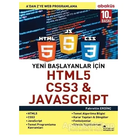 Yeni Başlayanlar İçin HTML5, CSS3 ve Javascript - Fahrettin Erdinç - Abaküs Kitap