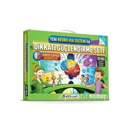 Yeni Neuro-Via Sistemi ile Dikkati Güçlendirme Seti 10 Yaş (3 Kitap) - Osman Abalı - Adeda Yayınları