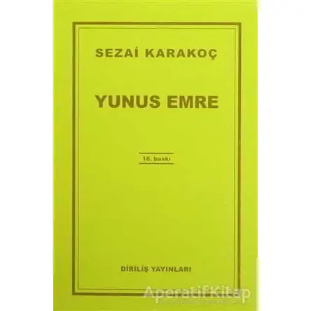 Yunus Emre - Sezai Karakoç - Diriliş Yayınları