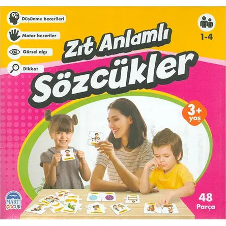 Zıt Anlamlı Sözcükler - Eğitici Yapboz - Kolektif - Martı Çocuk Yayınları